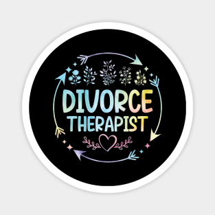 Divorce Therapist cute floral watercolor Magnet